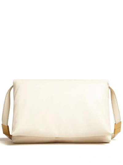 Shop Marni Prisma Bag In Ivory Leather In White