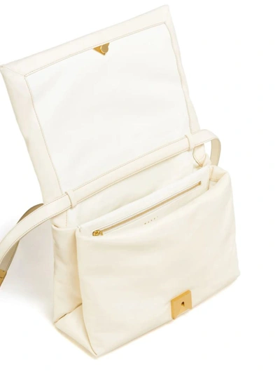 Shop Marni Prisma Bag In Ivory Leather In White