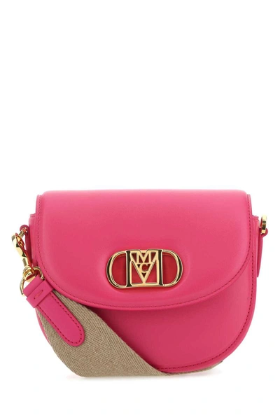 Shop Mcm Shoulder Bags In Pink
