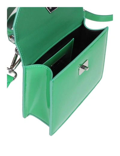 Shop Philipp Plein Patent Leather Handbag In Green