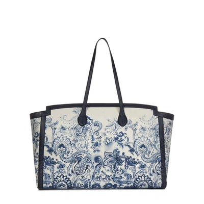 Shop Ralph Lauren Bag In Navy Floral
