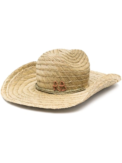 Shop Ruslan Baginskiy Cowboy Straw Hat In Brown