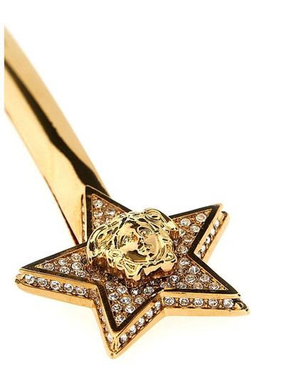 Shop Versace 'medusa' Hair Pin In Gold