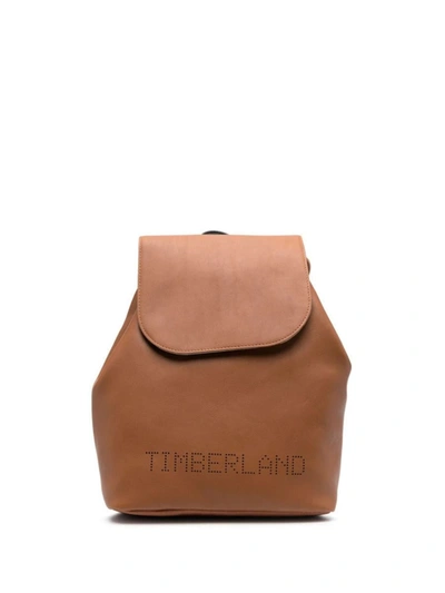 Timberland Logo-embellished Foldover-top Backpack In Beige | ModeSens
