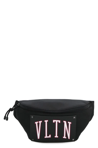 Shop Valentino Garavani - Vltn Nylon Belt Bag In Black