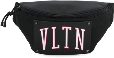 Shop Valentino Garavani - Vltn Nylon Belt Bag In Black