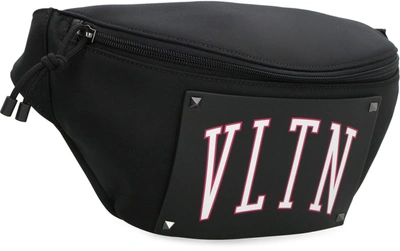 Shop Valentino Garavani - Vltn Nylon Belt Bag In Black