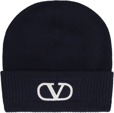 Shop Valentino Garavani - Wool Hat In Blue