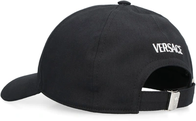 Versace Logo Cap In Black
