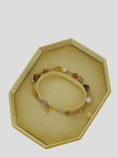 Shop Swarovski Swaroski Bijoux In <p> Gold-tone Bracelet In Plated Metal With Crystals
