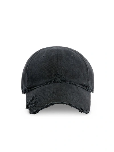 Shop Balenciaga Dog Bite Hat In Black Délavé Accessories