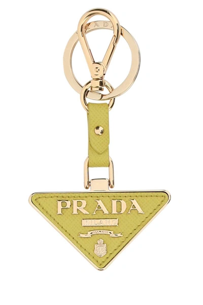 Shop Prada Key Tag In Gold