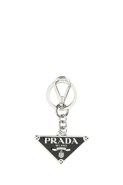 Shop Prada Key Tag In Black