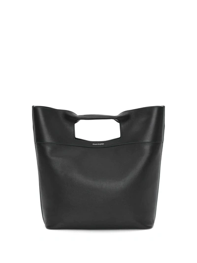Shop Alexander Mcqueen Small The Square Bow Bag In Black