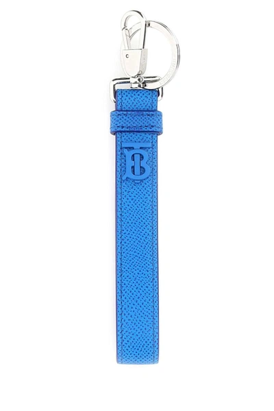 Shop Burberry Key Tag In Blue