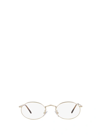 Shop Giorgio Armani Eyeglasses In Matte Pale Gold