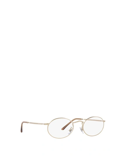Shop Giorgio Armani Eyeglasses In Matte Pale Gold