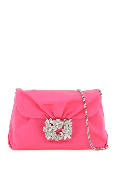 Shop Roger Vivier Rv Bouquet Drapé Mini Bag In Pink