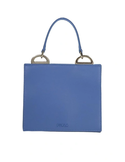 Shop Furla Leather Handbag In Wave