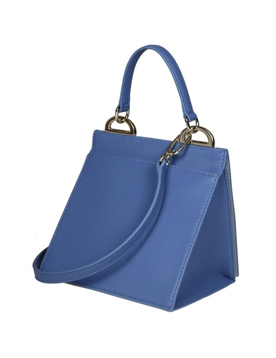 Shop Furla Leather Handbag In Wave