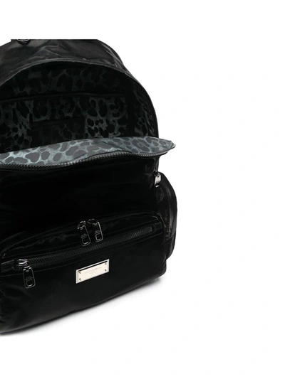 Shop Dolce & Gabbana Sicily Logo Plaque Backpack In Black