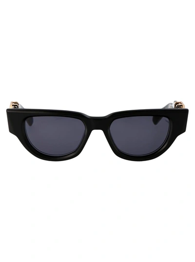 Shop Valentino Garavani Sunglasses In 103a Blk - Gld