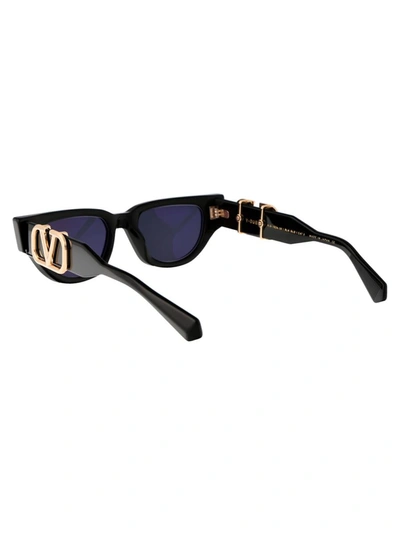 Shop Valentino Garavani Sunglasses In 103a Blk - Gld