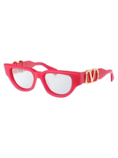 Shop Valentino Garavani Sunglasses In 103c Fus - Gld