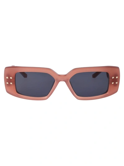 Shop Valentino Garavani Sunglasses In 108c Pnk - Gld