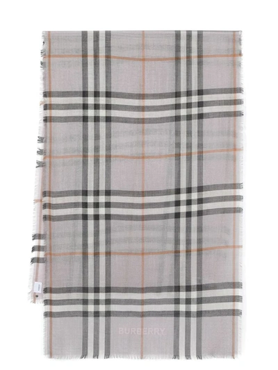 Shop Burberry Doubleface Check Scarf In Pink