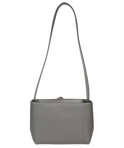 Shop Acne Studios Musubi Leather Crossbody Bag In Grey
