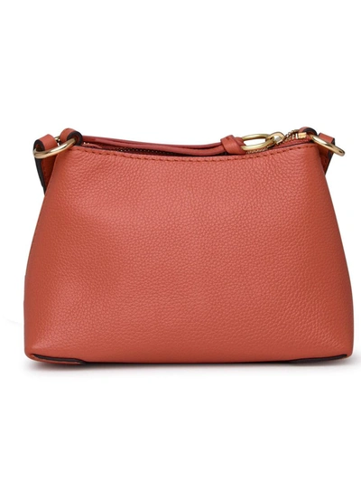 Shop See By Chloé Peach Leather Joan Mini Bag In Orange