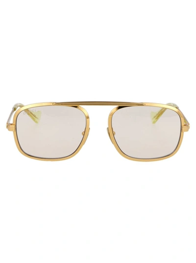 Shop Gucci Sunglasses In 001 Gold Gold Yellow