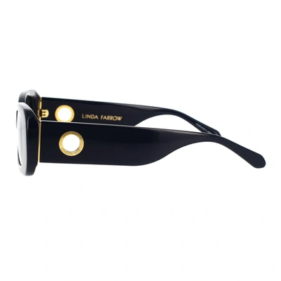 Linda Farrow Lola Rectangle-frame Sunglasses In Black