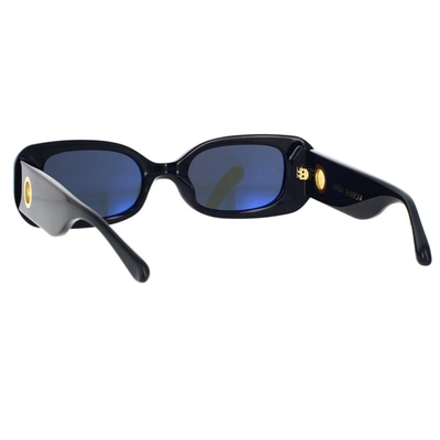 Linda Farrow Lola Rectangle-frame Sunglasses In Black