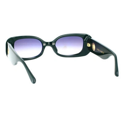 Linda Farrow Lola Rectangle Acetate & Nylon Sunglasses In Green