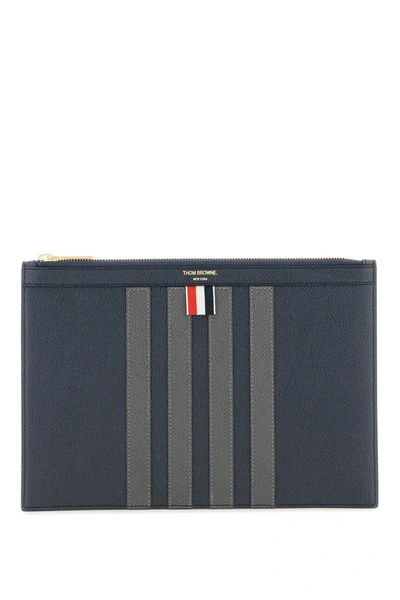 Shop Thom Browne '4-bar' Pouch In Multicolor