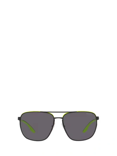 Shop Prada Linea Rossa Sunglasses In Matte Black