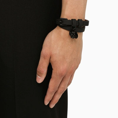 Shop Alexander Mcqueen Double Bracelet In Black