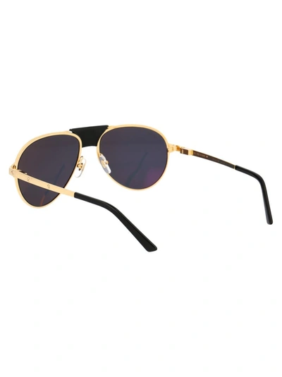 Shop Cartier Sunglasses In 014 Gold Gold Grey