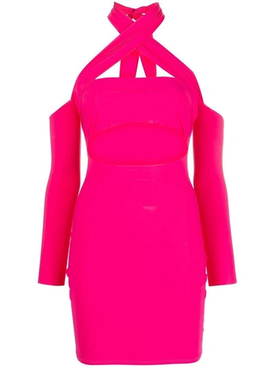 Amazuìn Cut-out Mini Dress In Rose Pink