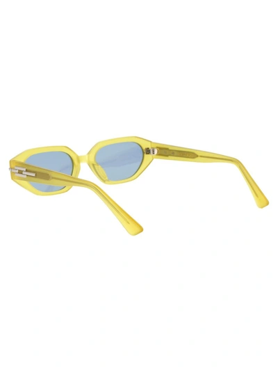 Shop Gentle Monster Sunglasses In Ol3 Olive Green Gold Mirror