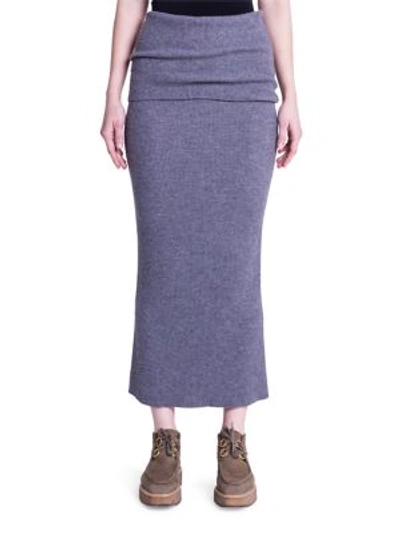 Stella Mccartney Women's Long Ribbed Knit Tube Skirt In Grey In Wolf Grey