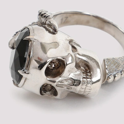 Shop Alexander Mcqueen Victorian Skull Ring Jewellery In Metallic
