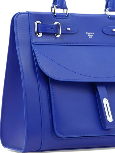Shop Fontana Milano 1915 "a Piccola" Handbag In Blue
