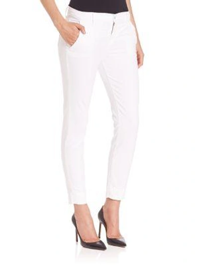 Shop J Brand Josie Tapered-leg Trousers In White