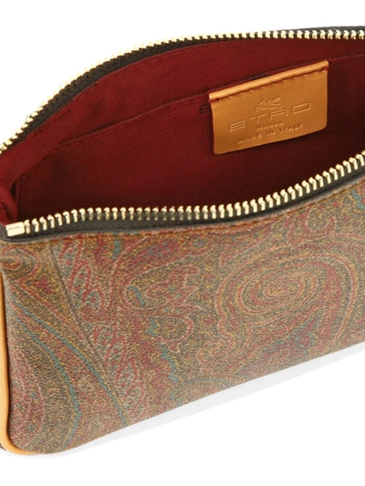 BROWN ETRO PAISLEY SHOULDER BAG WITH INSERTS (014278010)