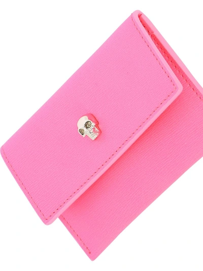 Shop Alexander Mcqueen "skull" Card Holder In Pink