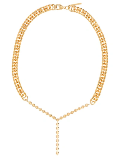Shop Y/project 'maxi Y' Necklace In Gold