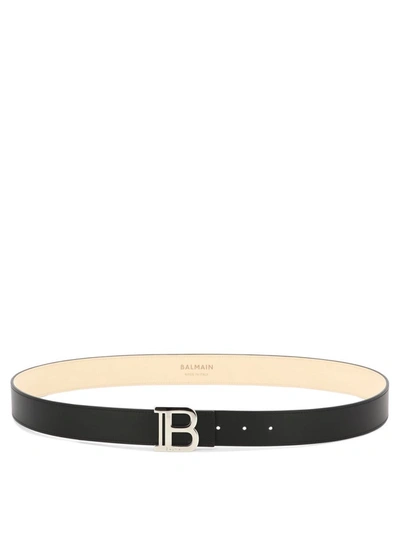 Shop Balmain "b-belt" Belt In Black